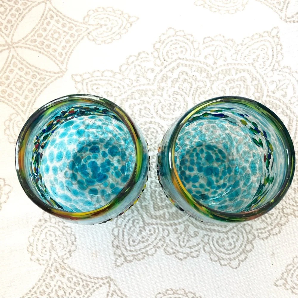 BAMBECO CONFETTI 2 RECYCLED STEMLESS WINE GLASES